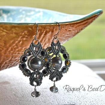 Micro Macrame Tutorial en ESPAñOL / Aretes Bubbly Tear Drops
