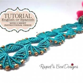 Micro Macrame Shells Tutorial with 2 short videos - ENGLISH VERSION  