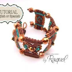 Micro Macrame Tutorial en ESPAÑOL "Pulsera Brown Steps"